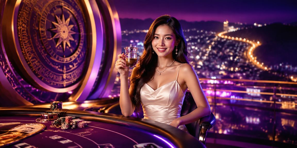 Bàn baccarat và không khí casino sang trọng tại Đà Lạt, Việt Nam