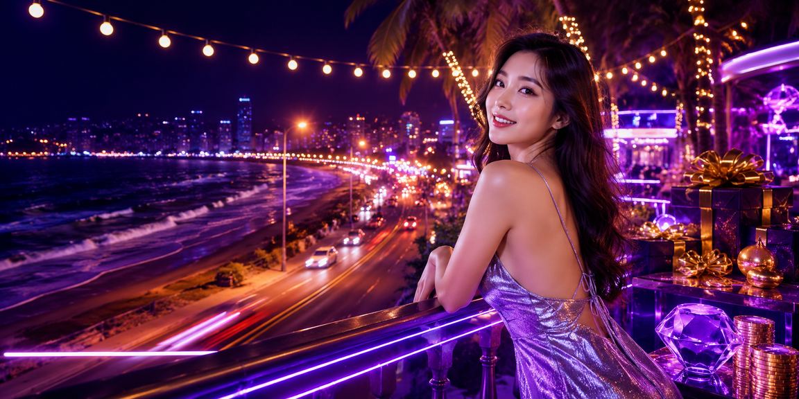 Người dùng xem khuyến mãi cá cược trên điện thoại tại bãi biển Mũi Né buổi chiều