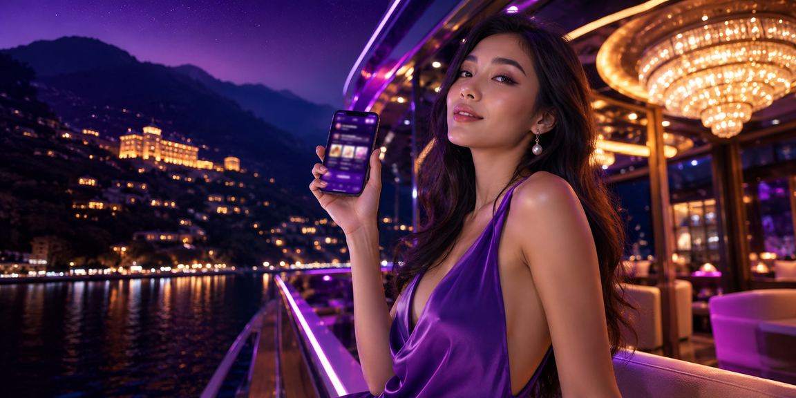 Giao diện cá cược trên điện thoại với hiệu ứng neon tại Sapa về đêm